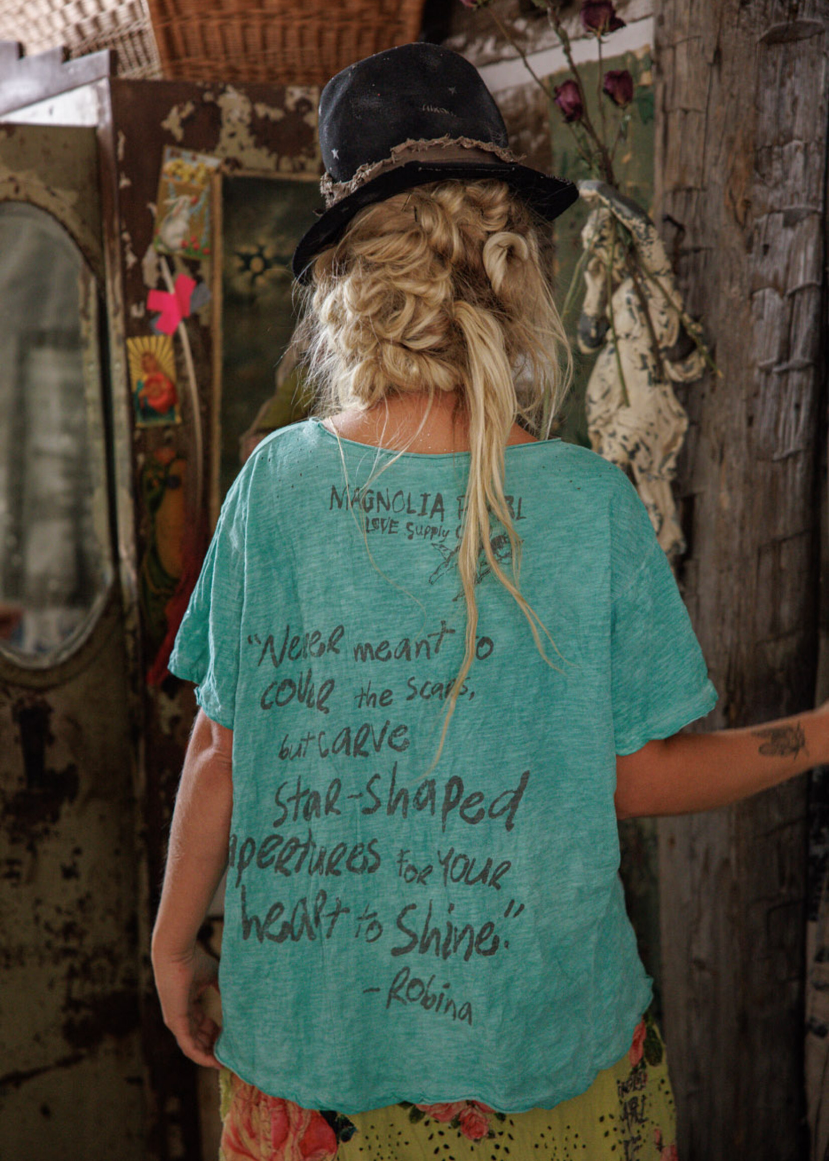 Magnolia Pearl Star Star Star Tee TOP 2362 VERNA One Size