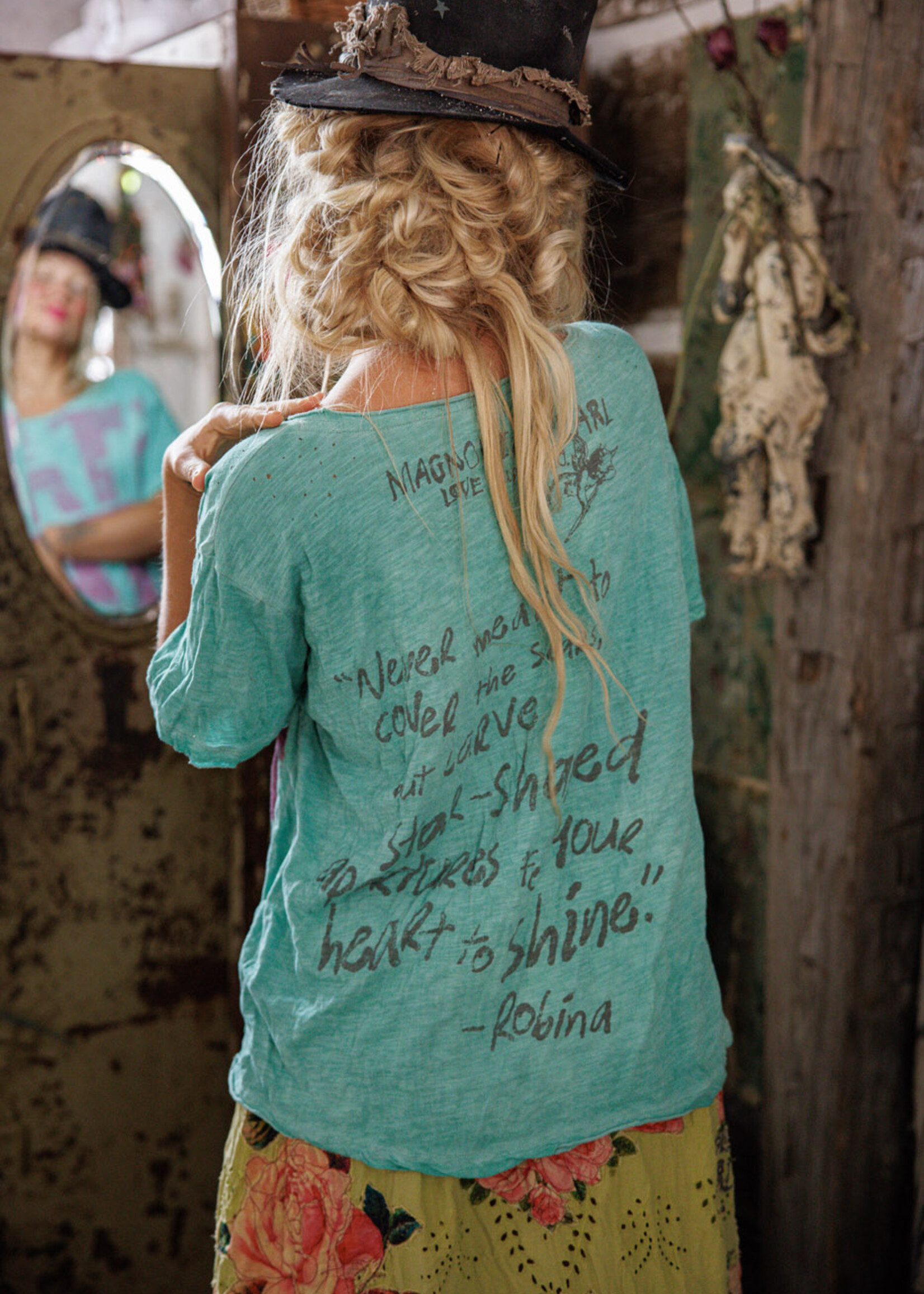 Magnolia Pearl Star Star Star Tee TOP 2362 VERNA One Size