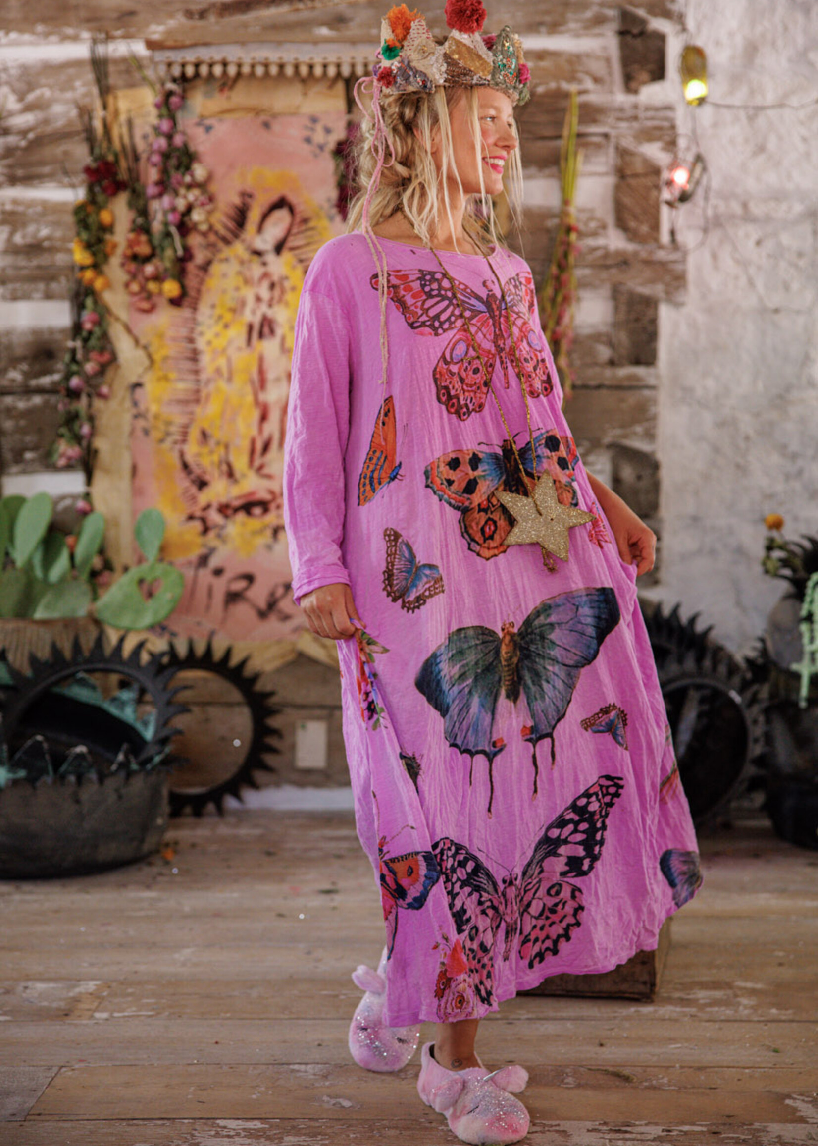 Magnolia Pearl Pasion de Papillon Viggo Tee Dress 1391 Allium One Size