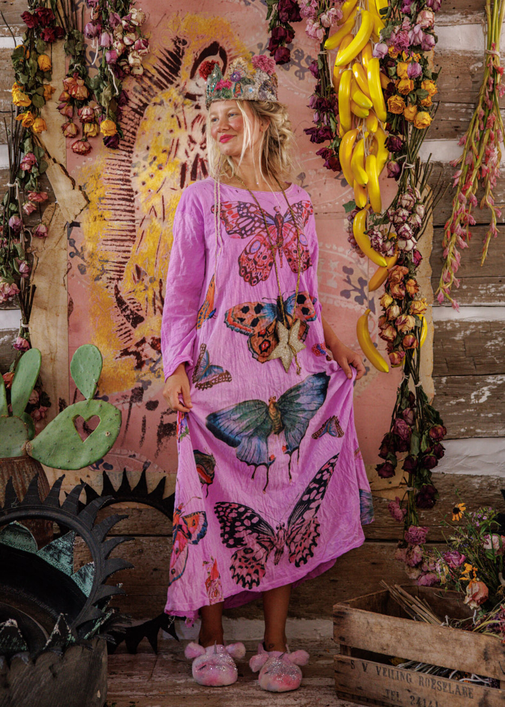 Magnolia Pearl Pasion de Papillon Viggo Tee Dress 1391 Allium One Size