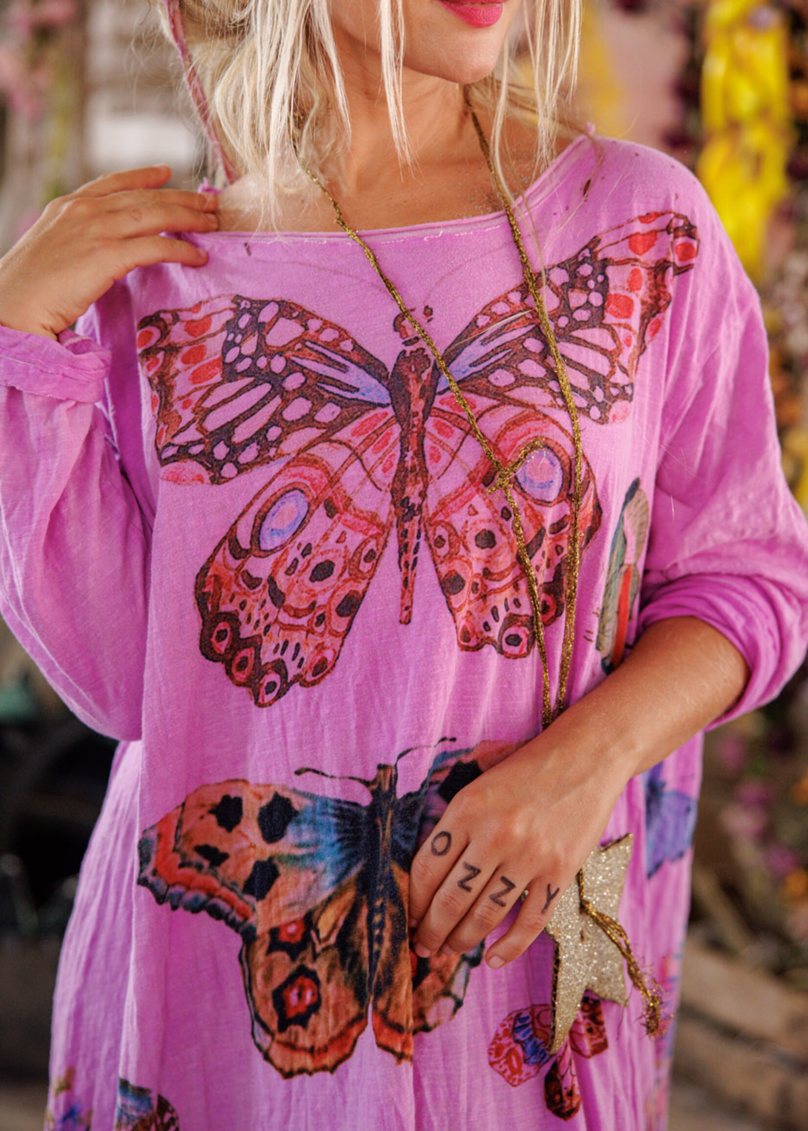 Magnolia Pearl Pasion de Papillon Viggo Tee Dress 1391 Allium One Size