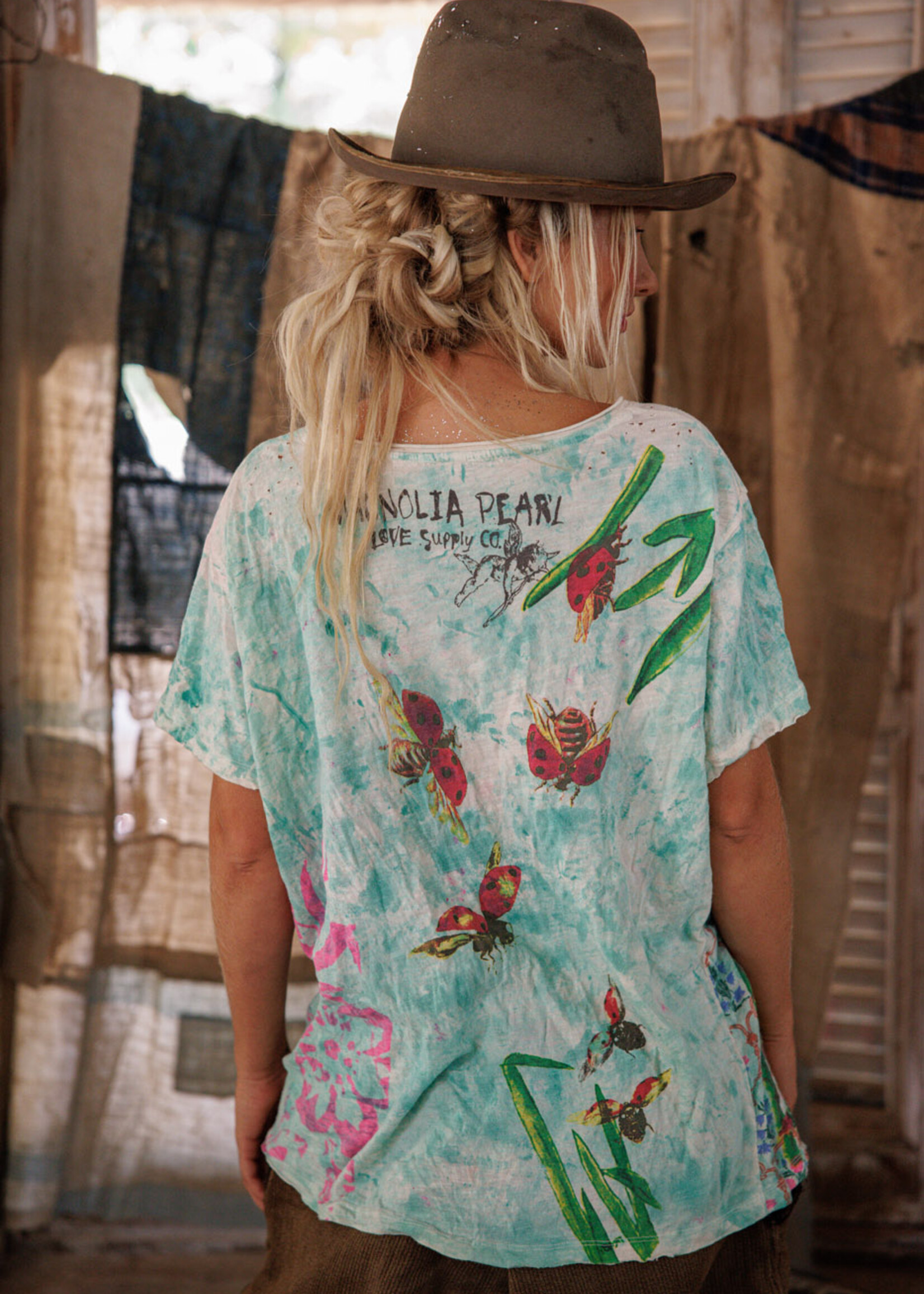 Magnolia Pearl Be My Ladybug Tee Top 2469 Splendid One Size