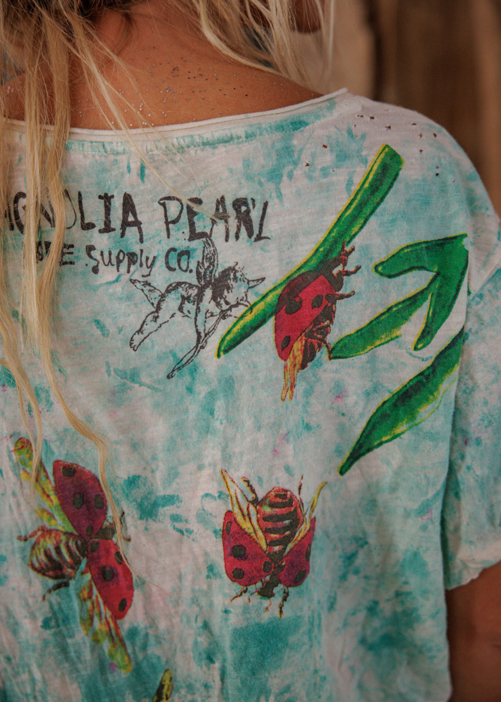 Magnolia Pearl Be My Ladybug Tee Top 2469 Splendid One Size
