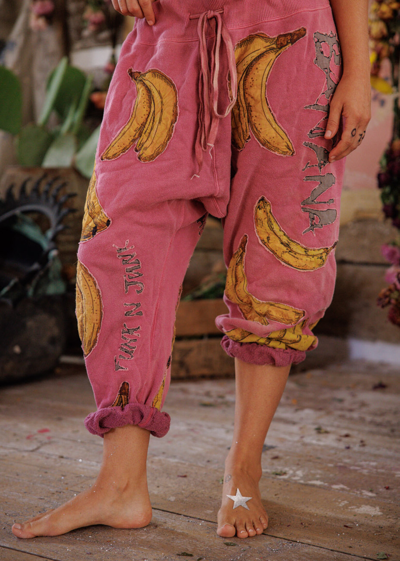 Magnolia Pearl Banana Funk N'Junk La Jolla Jogger Pants 964 Pink One Size