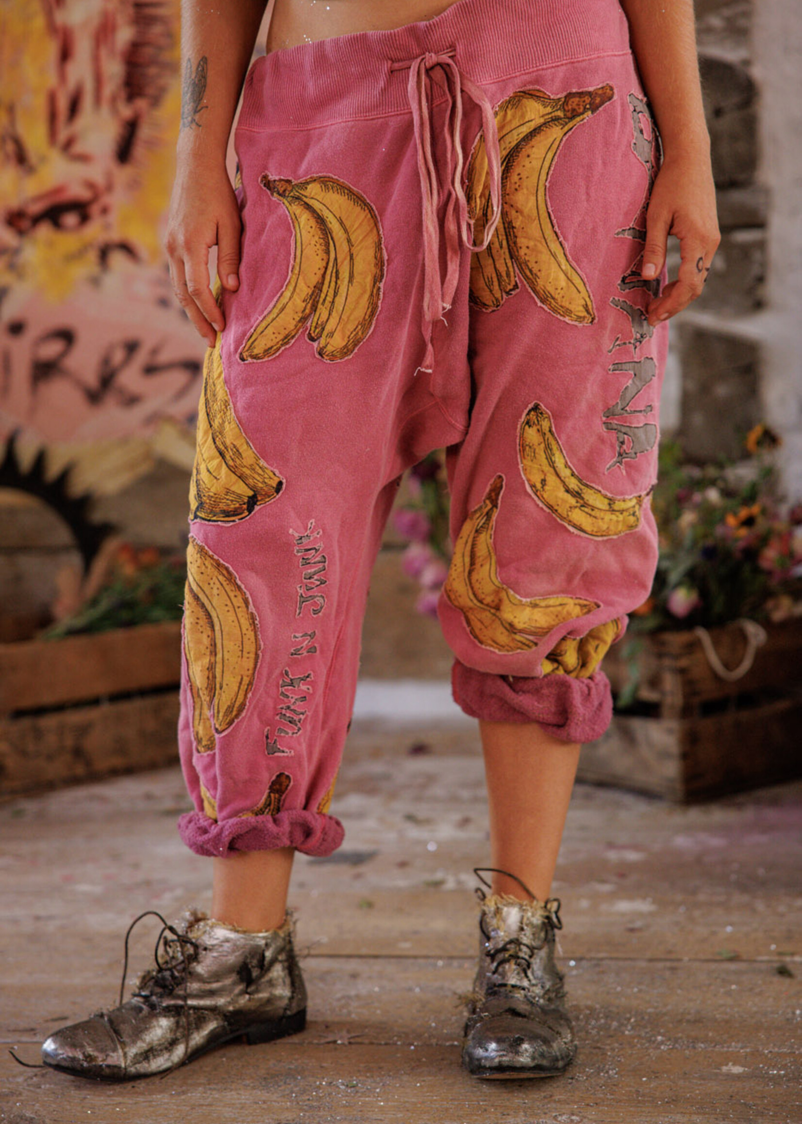 Magnolia Pearl Banana Funk N'Junk La Jolla Jogger Pants 964 Pink One Size