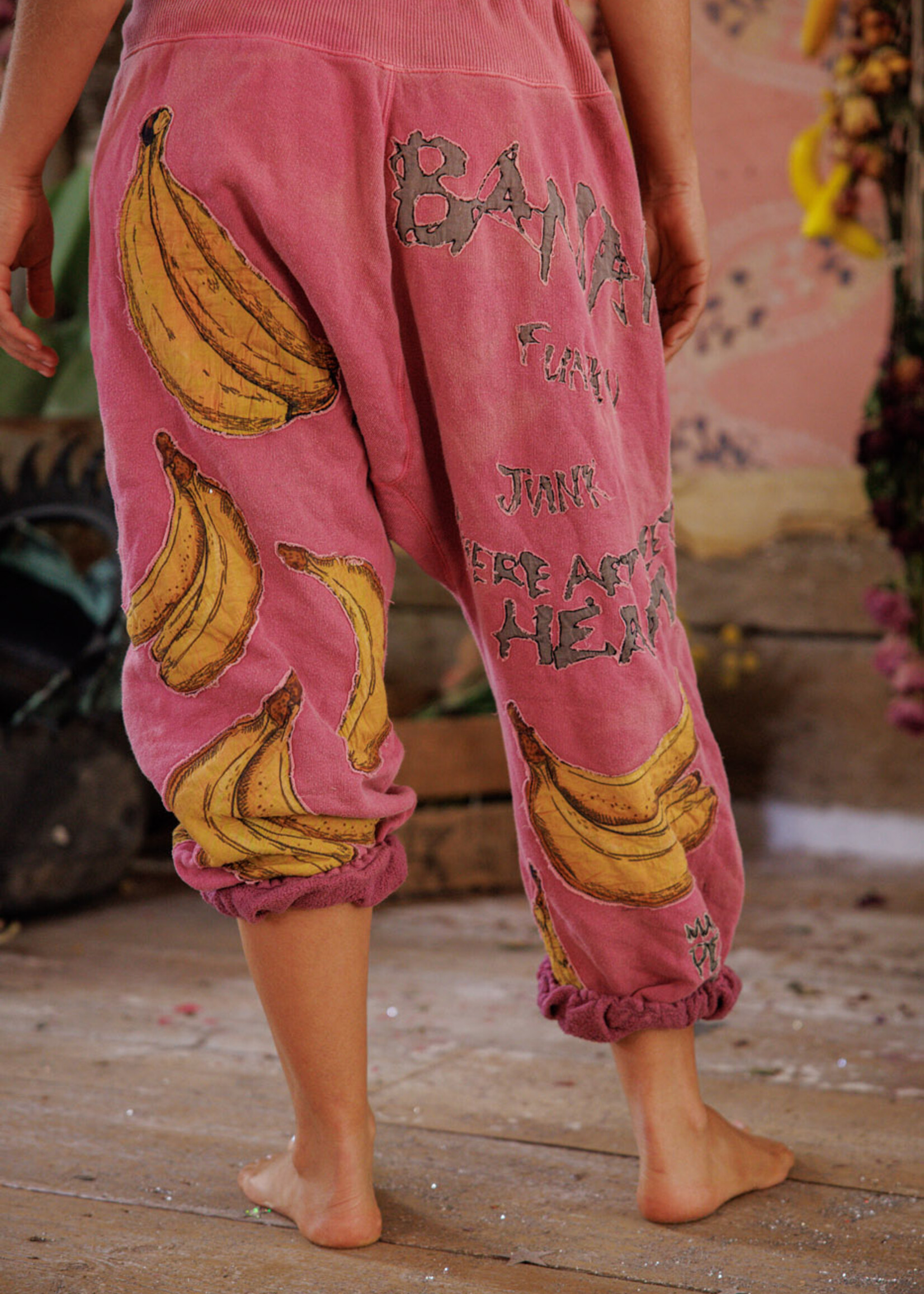Magnolia Pearl Banana Funk N'Junk La Jolla Jogger Pants 964 Pink One Size