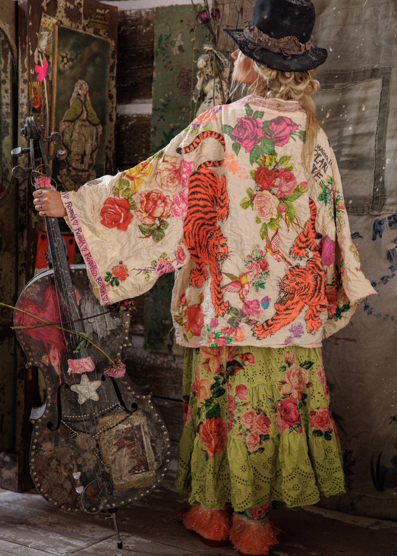 Magnolia Pearl Birch Daigo Kimono Jacket 1379 Tiger Moonlight One Size