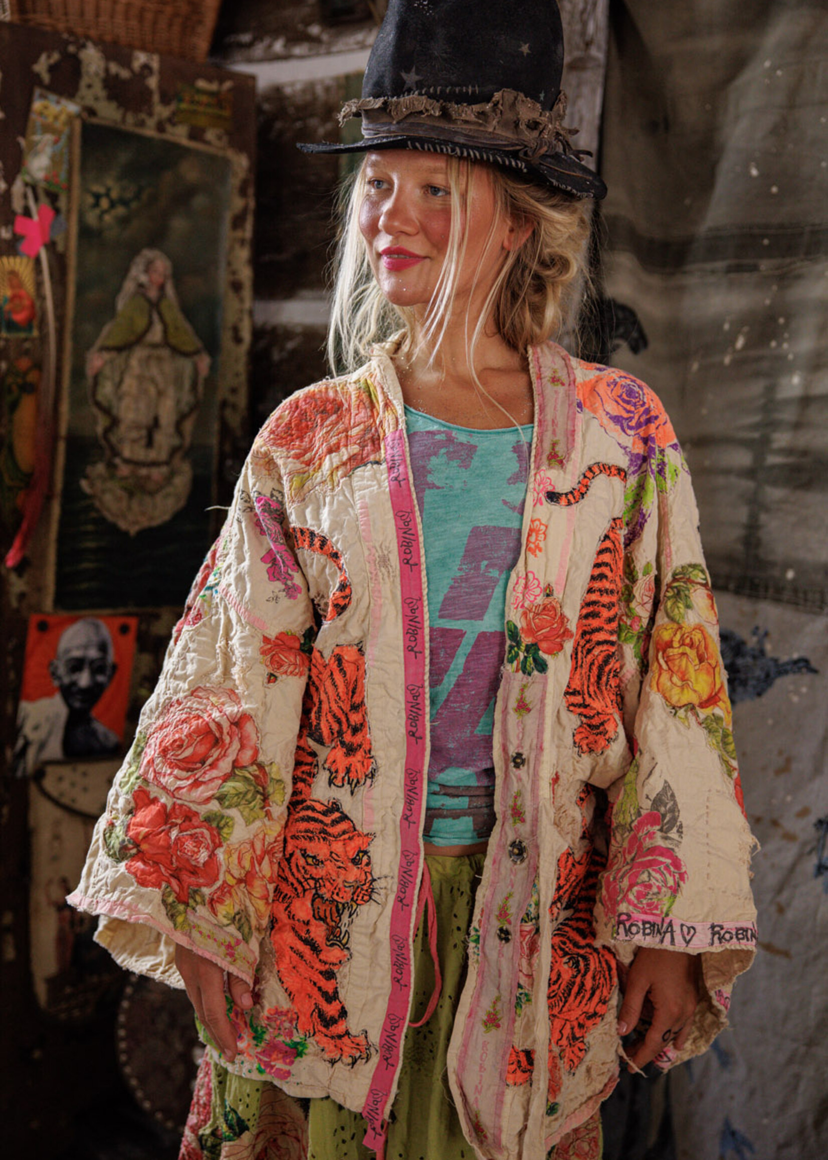 Magnolia Pearl Birch Daigo Kimono Jacket 1379 Tiger Moonlight One Size