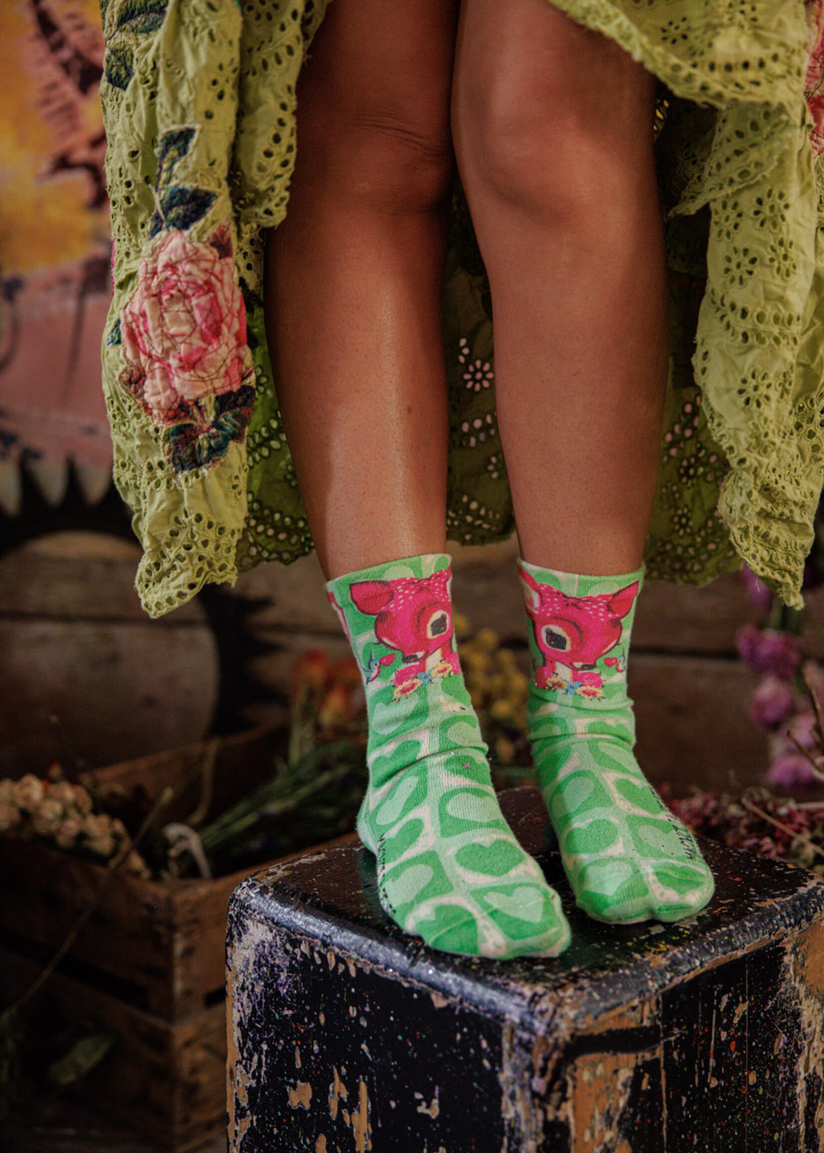 Magnolia Pearl Deer Heart MP Socks 185 One Size