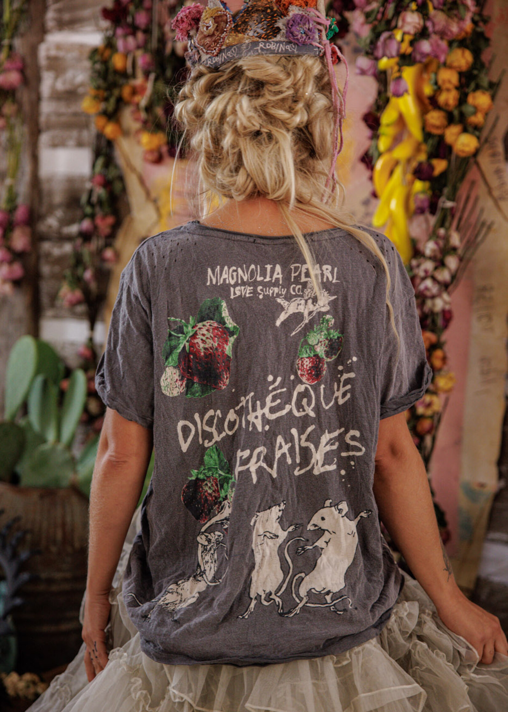 Magnolia Pearl Discotheque Fraises Tee Top 2663 Ozzy One Size