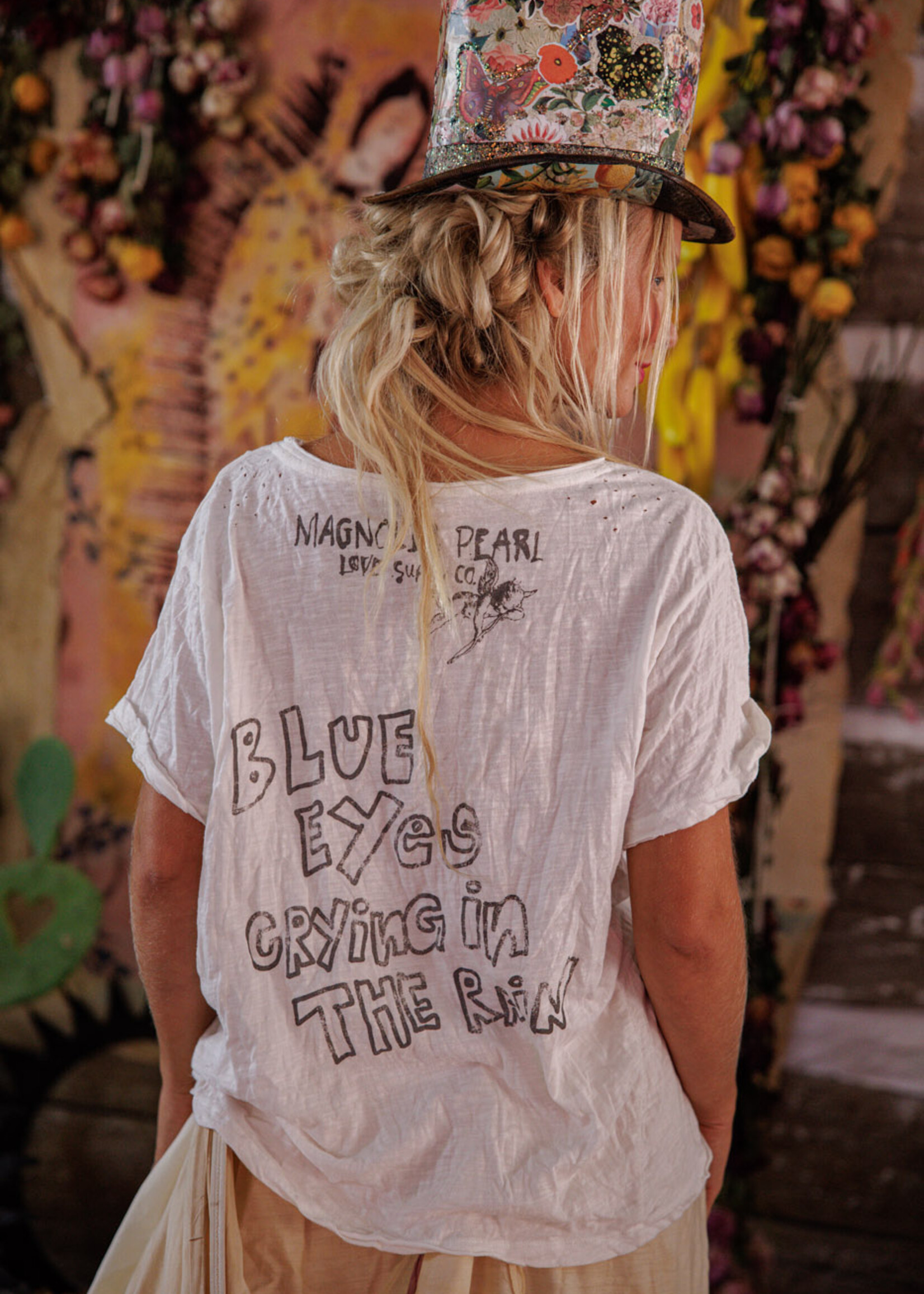 Magnolia Pearl Blue Eyes Willie Nelson Tee Top 2846 True One Size