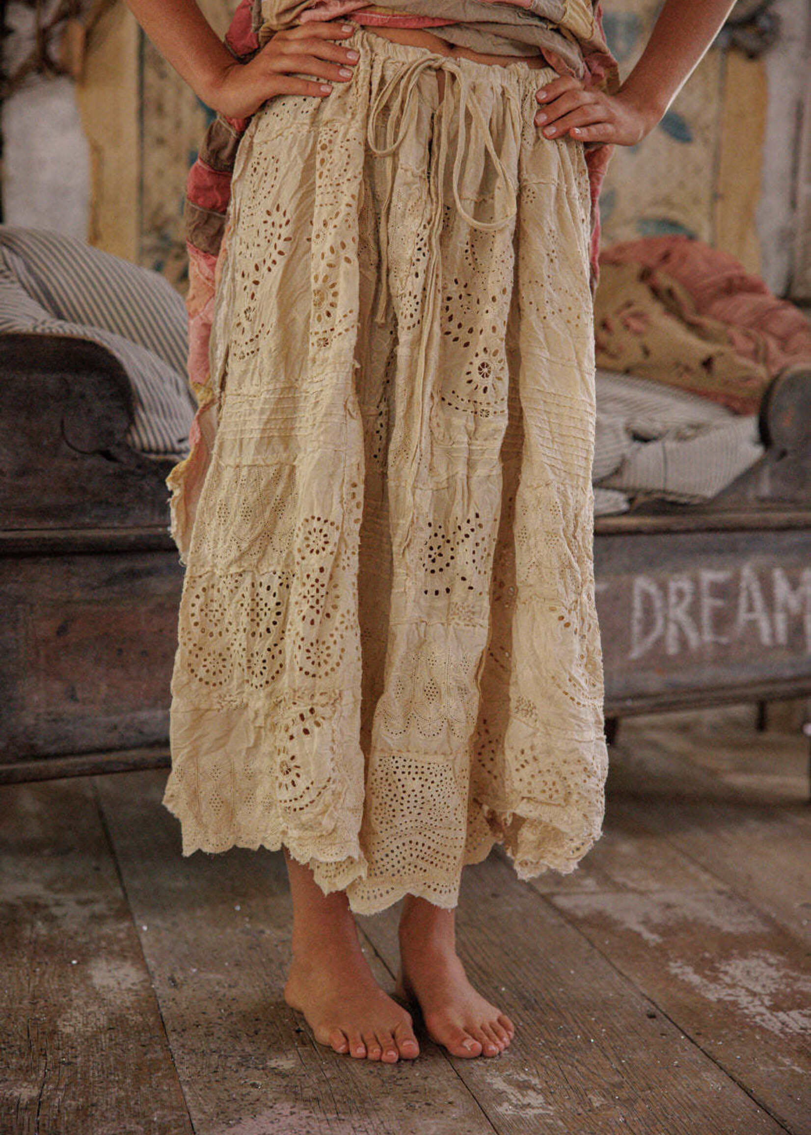 Magnolia Pearl Eyelet Patchwork Pissarro Skirt 237 Swan One Size