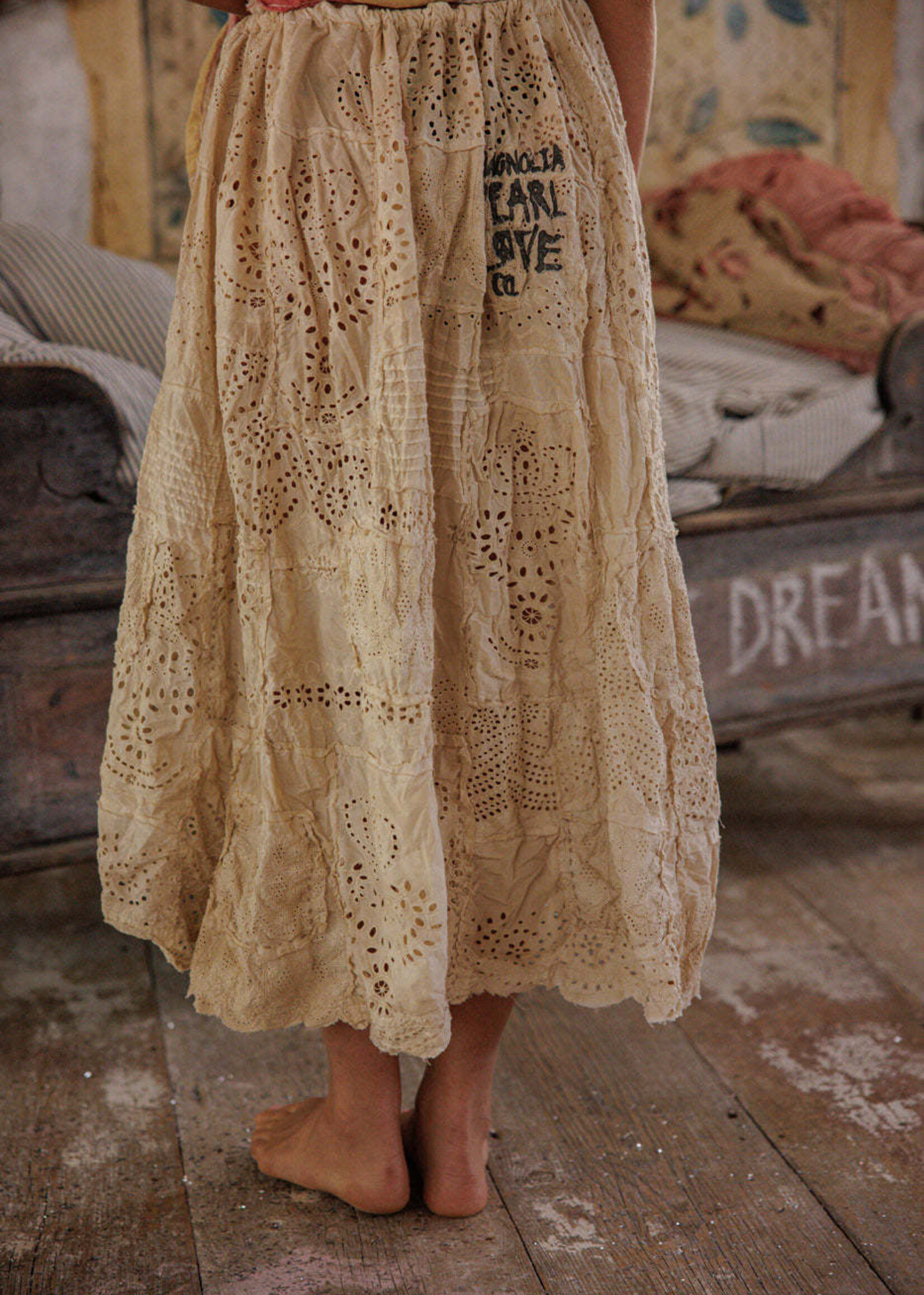 Magnolia Pearl Eyelet Patchwork Pissarro Skirt 237 Swan One Size