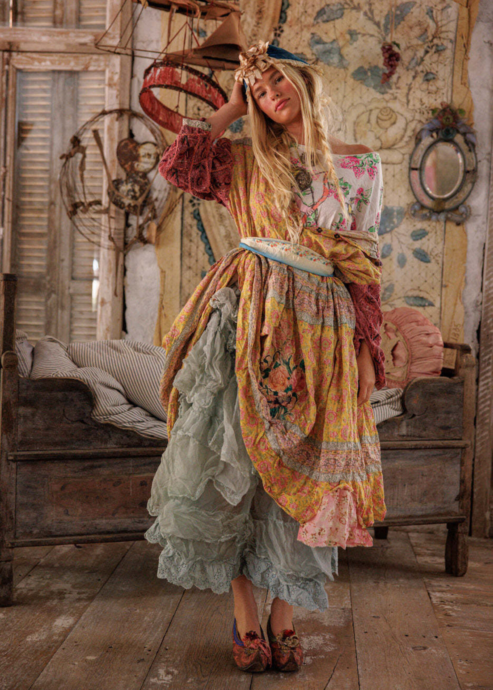 Magnolia Pearl Gutta Garden Dress 1429 Raspberry Patch One Size