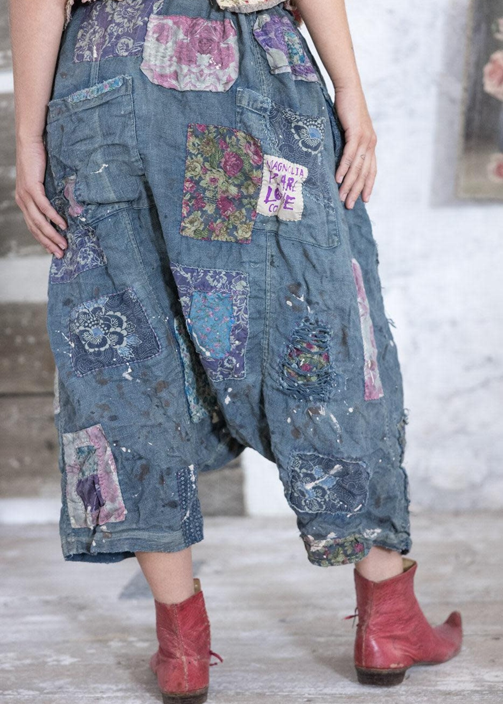 Magnolia Pearl Linen Frankie Denims Pants 647 Washed Indigo One Size