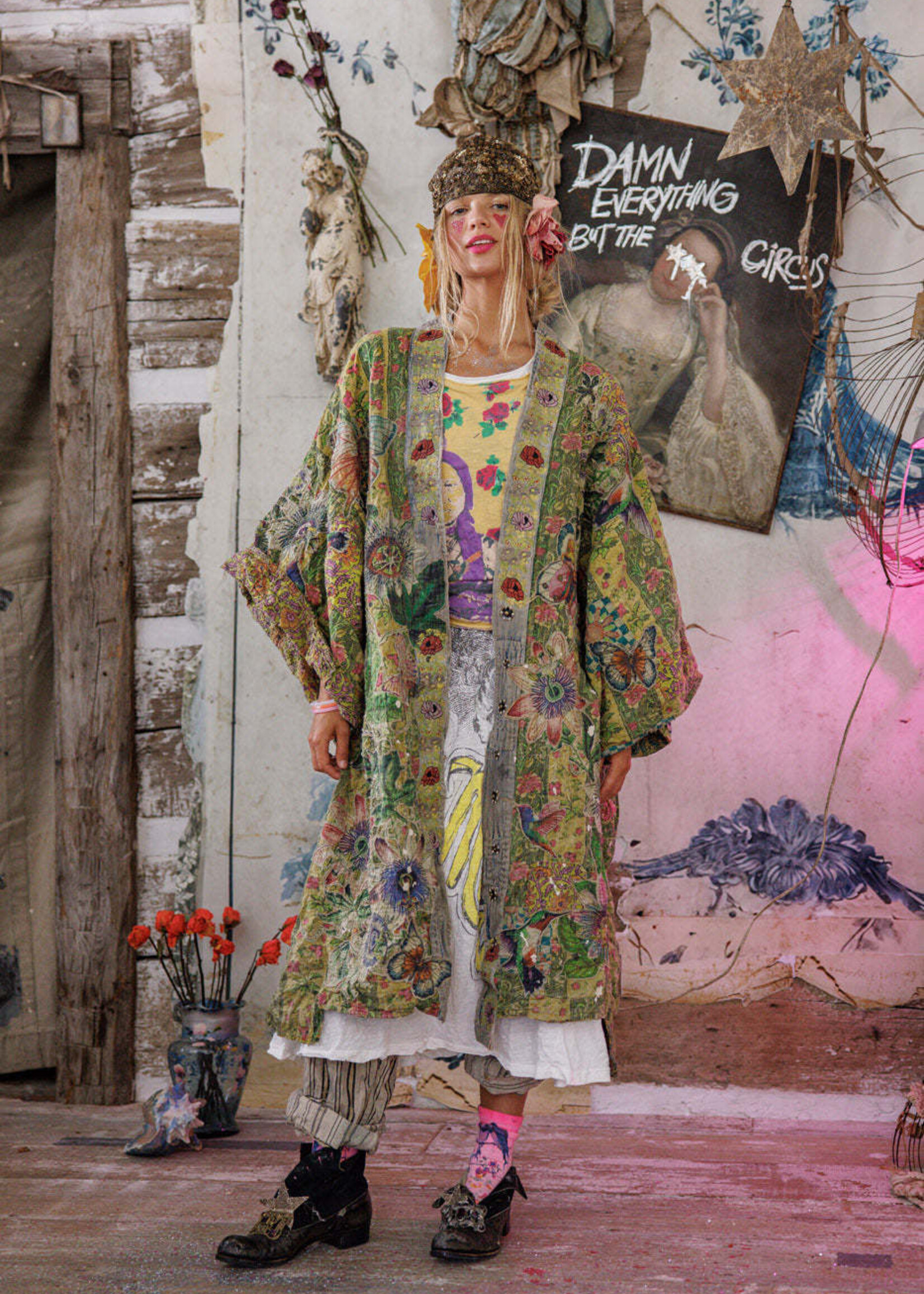 Magnolia Pearl Kontessa Kimono Passionate Jacket 1323 One Size