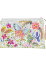 Butterfly Handpainted Canvas Zipper Bag Medium