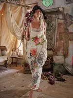 Magnolia Pearl Birch Floral Overalls 176 Moon One Size