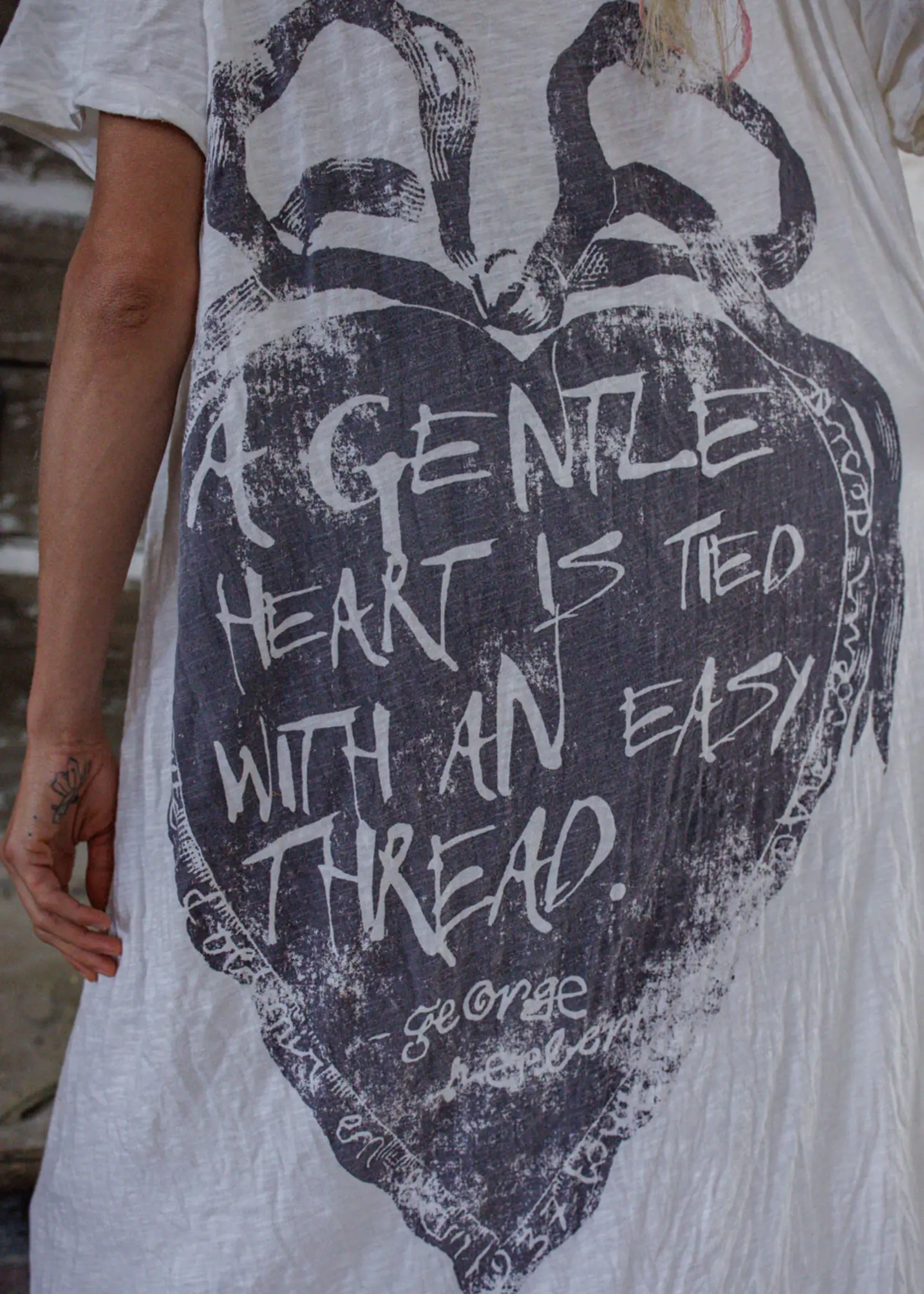Magnolia Pearl Let Love In Tee Dress 1474 True One Size