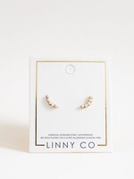 Linny Co Abigail Pearl Flatback Stud Earring