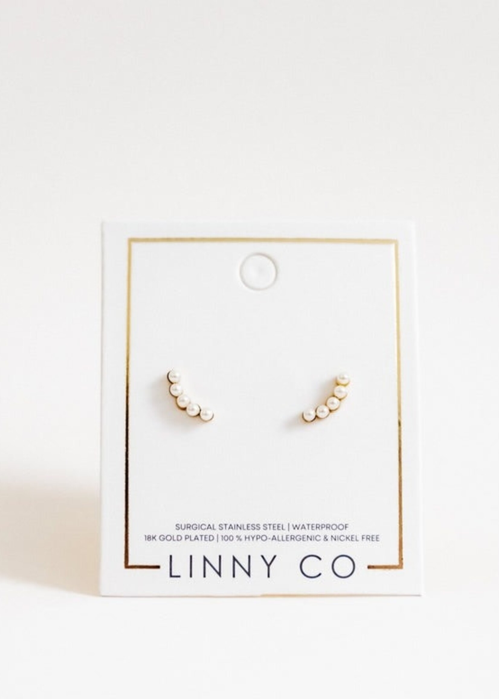 Linny Co Abigail Pearl Screwback Stud Earring