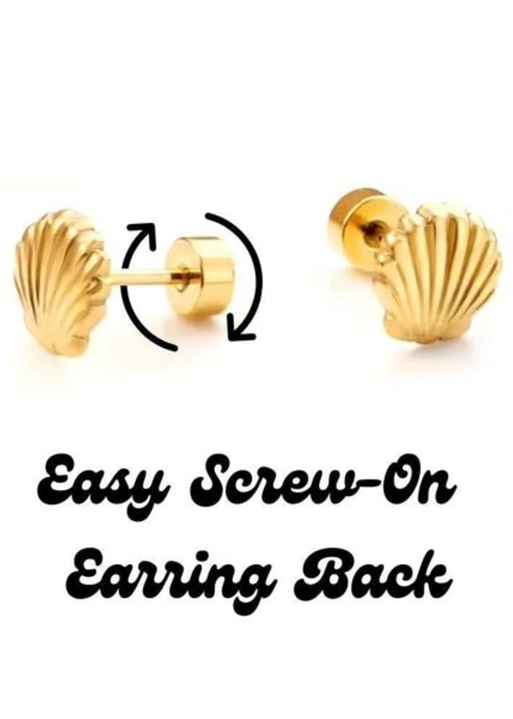 Linny Co Billie Butterfly Silver Screwback Earrings