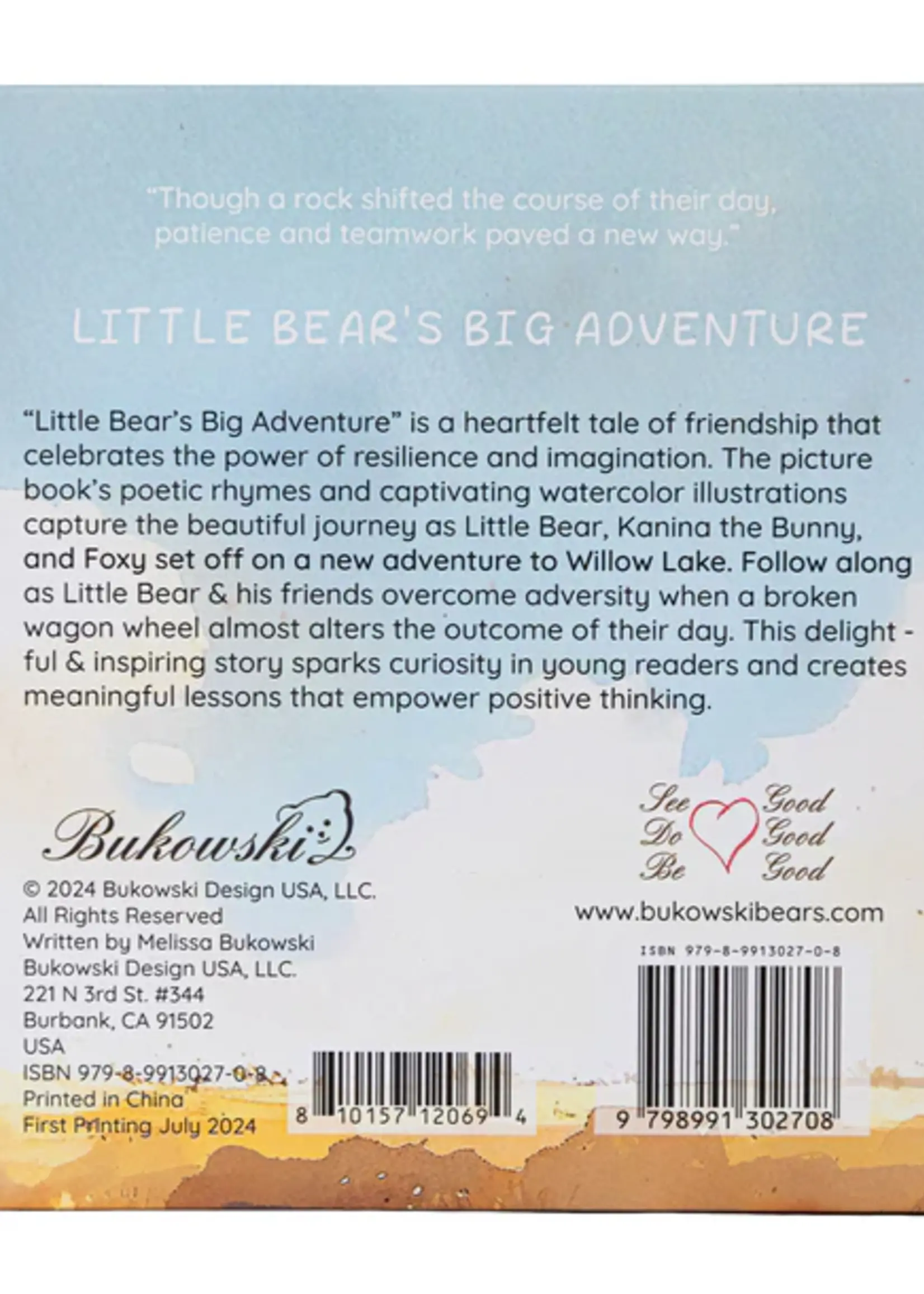 Bukowski Bears Little Bear's Big Adventure Book