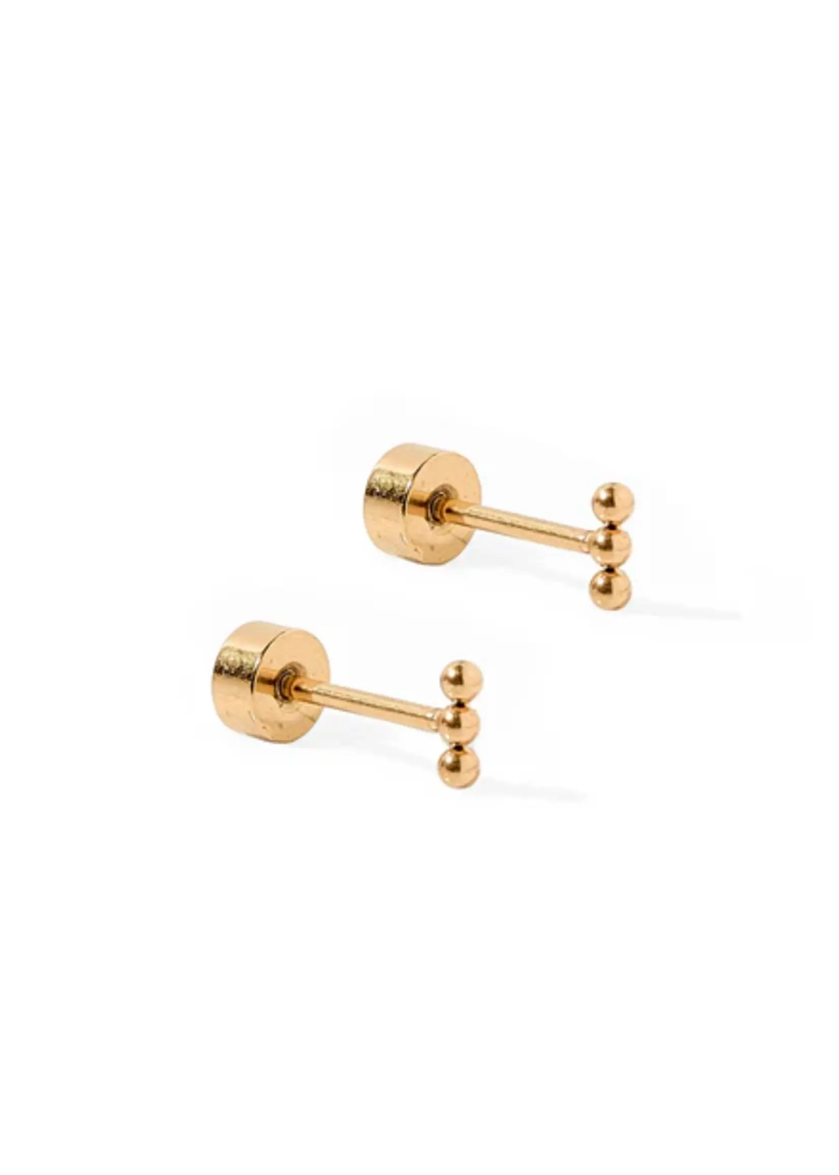 Linny Co Tally Gold Screwback Stud Earrings