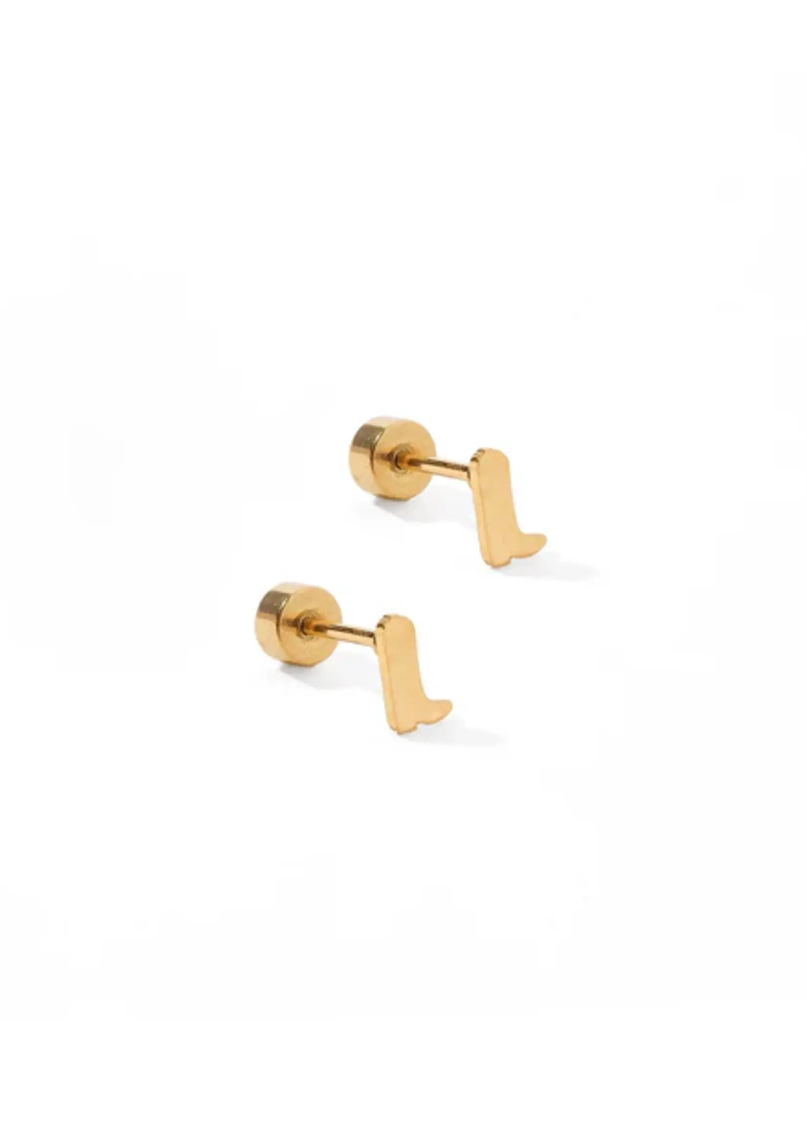 Linny Co Petite Cowgirl Boot Screwback Earrings
