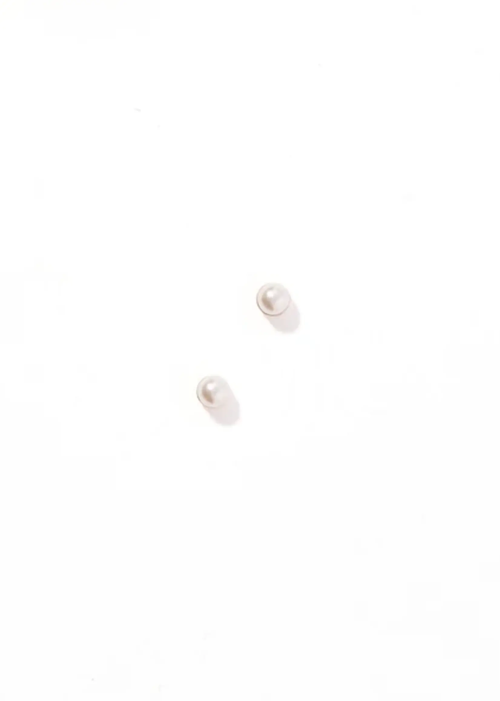 Linny Co Payton Pearl White 3mm Screwback Earrings