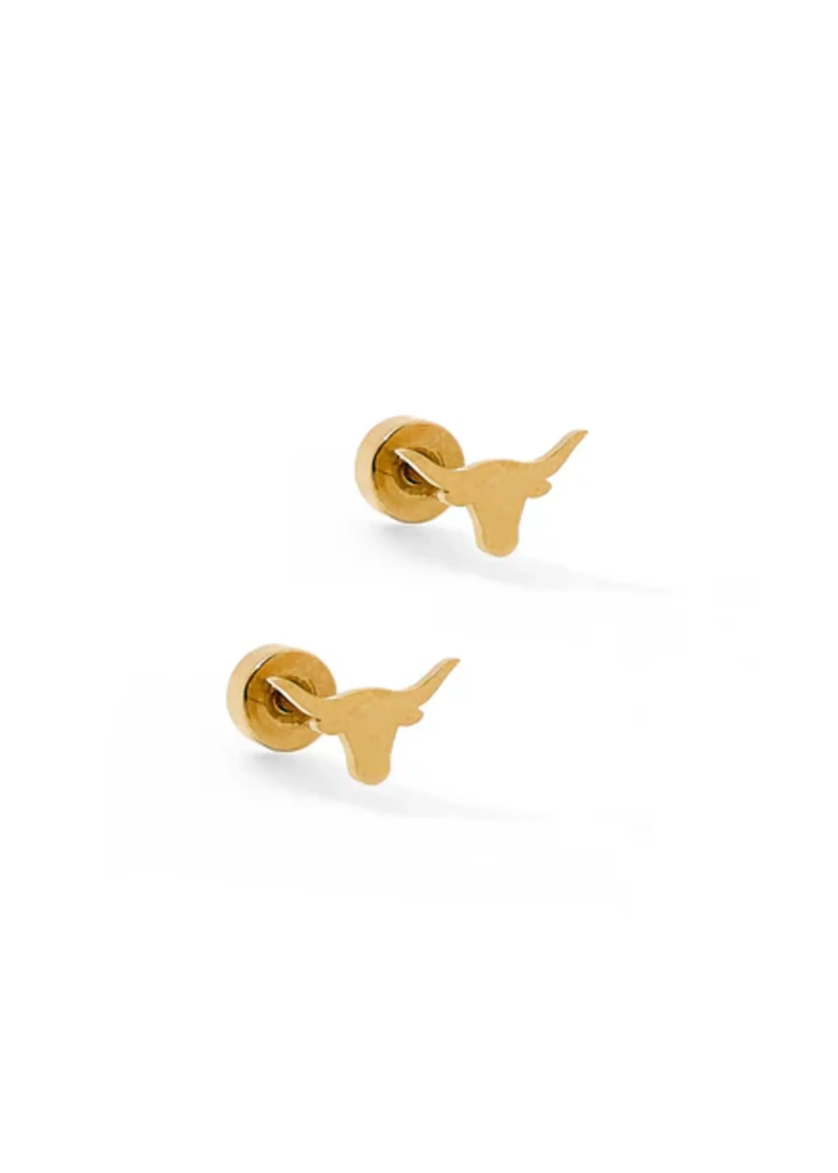 Linny Co Longhorn Screwback Stud Earrings
