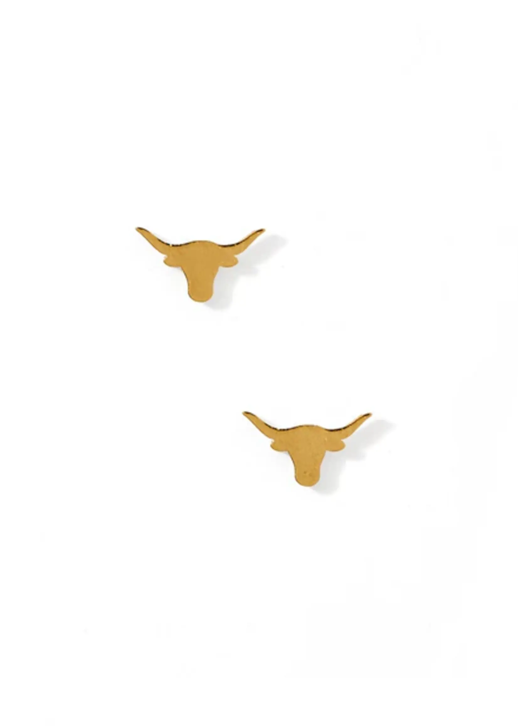 Linny Co Longhorn Screwback Stud Earrings