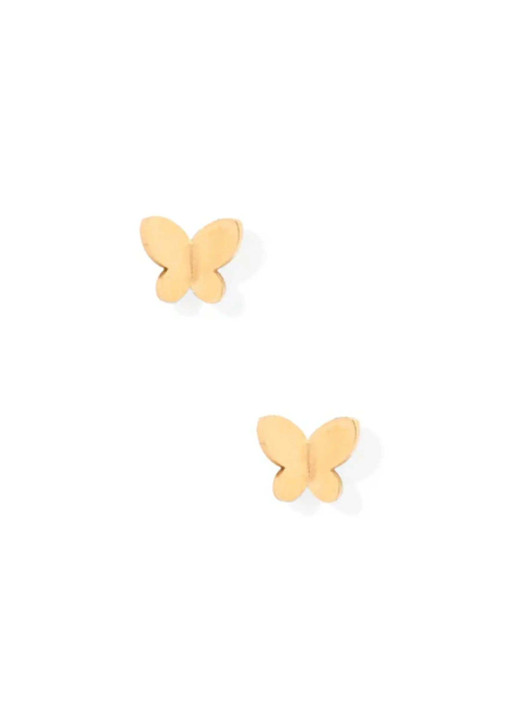 Linny Co Billie Butterfly Gold Screwback Stud Earrings