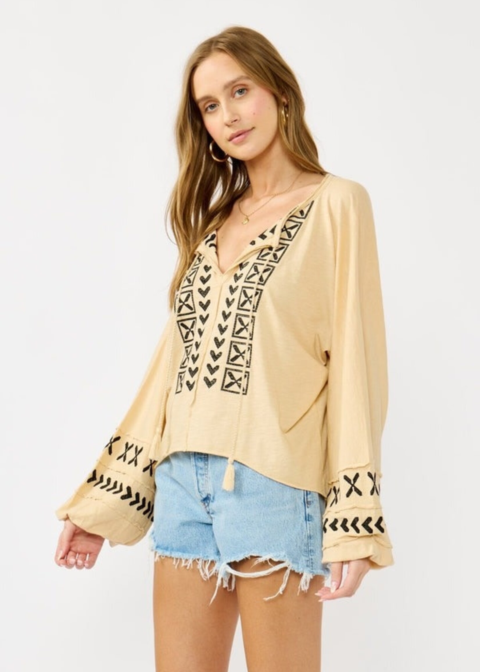 Lovestitch Change of Scene Boho Embroidered Top