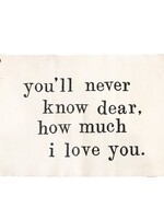 Sugarboo & Co. You'll Never Know Dear Canvas Wallhanging