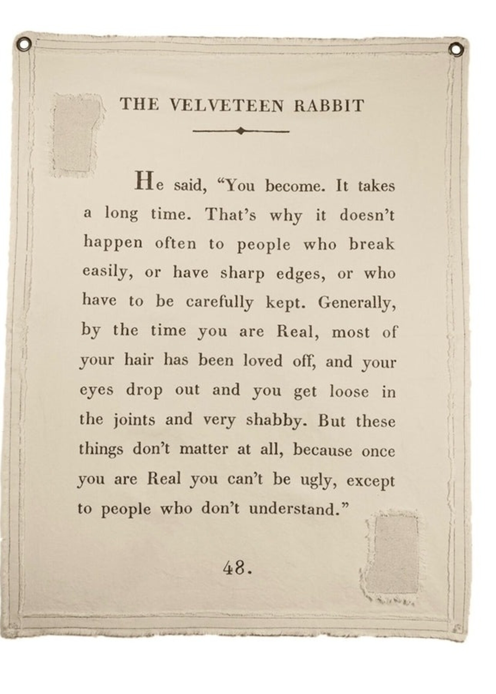 Sugarboo & Co. The Velveteen Rabbit Canvas Wallhanging Wall Tarp