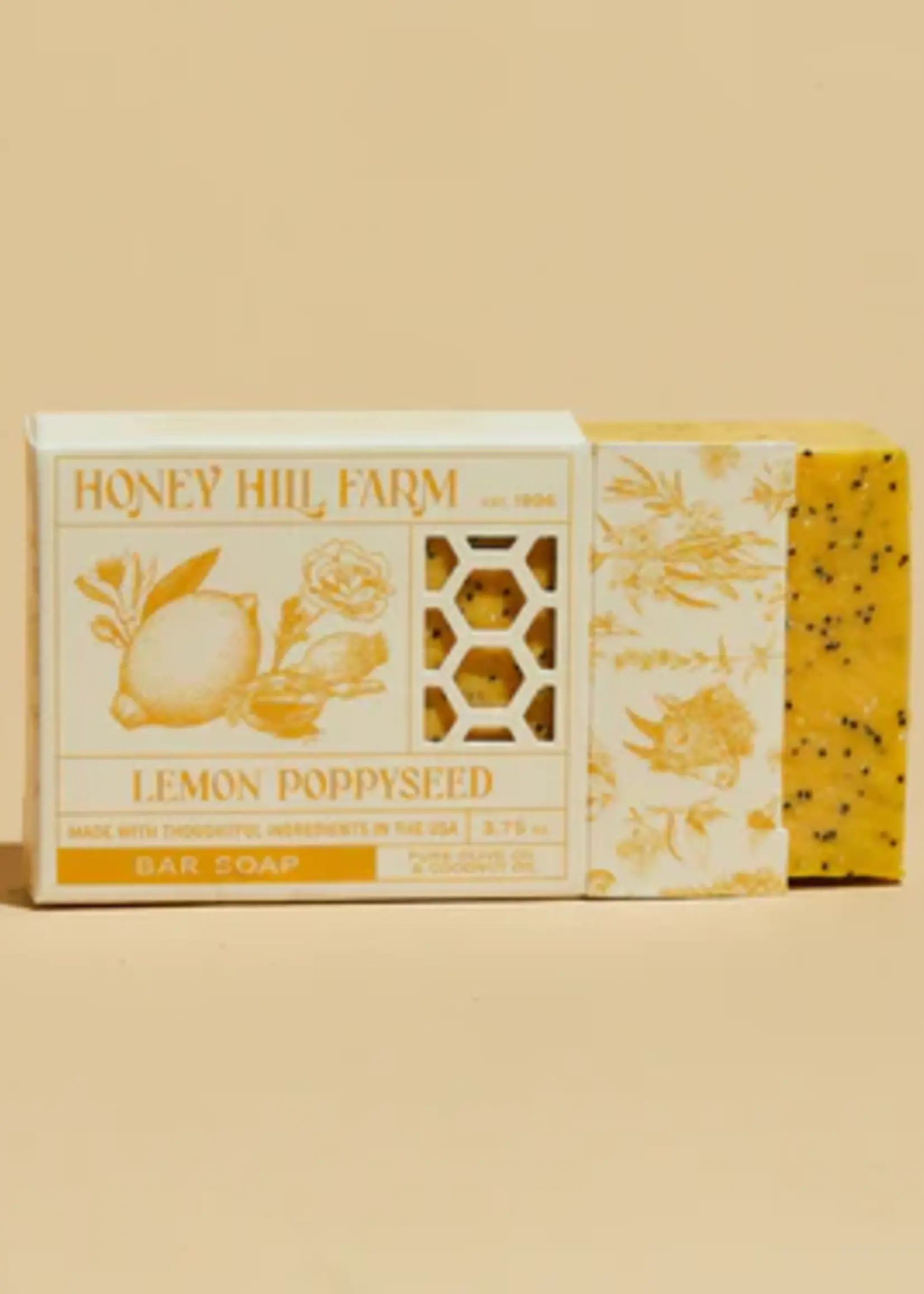 Honey Hills Farm Lemon Poppyseed Bar Soap 3.75 oz