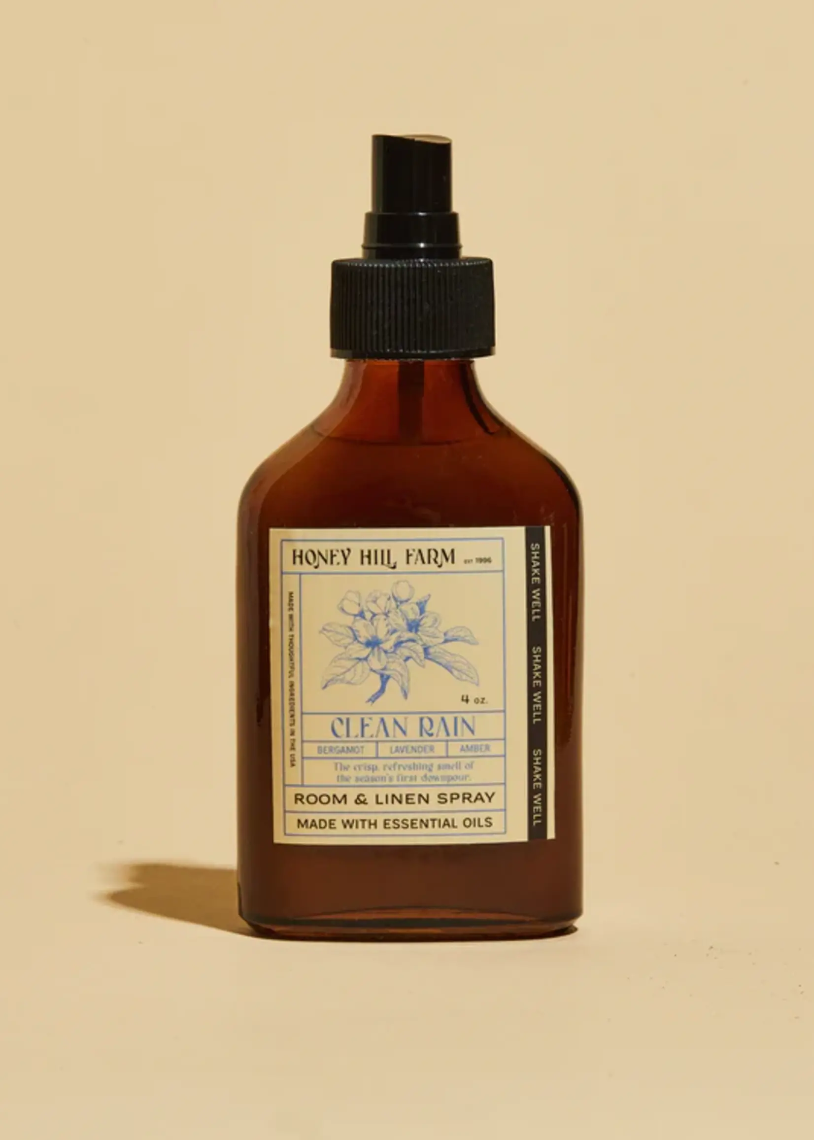 Honey Hills Farm Clean Rain Room Spray 4 oz