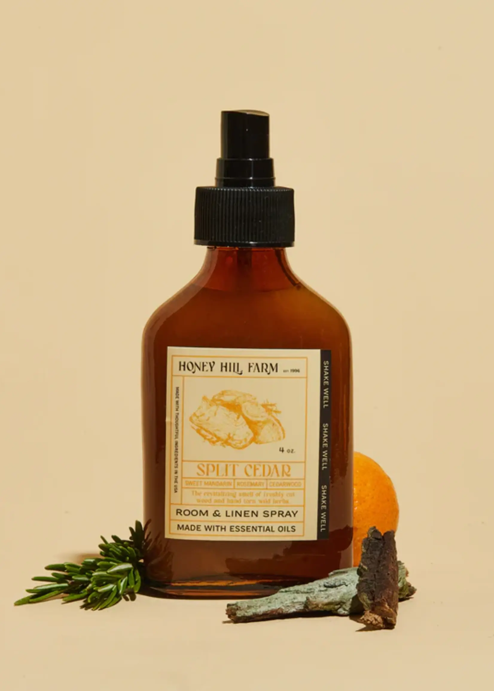Honey Hills Farm Split Cedar Room Spray 4 oz