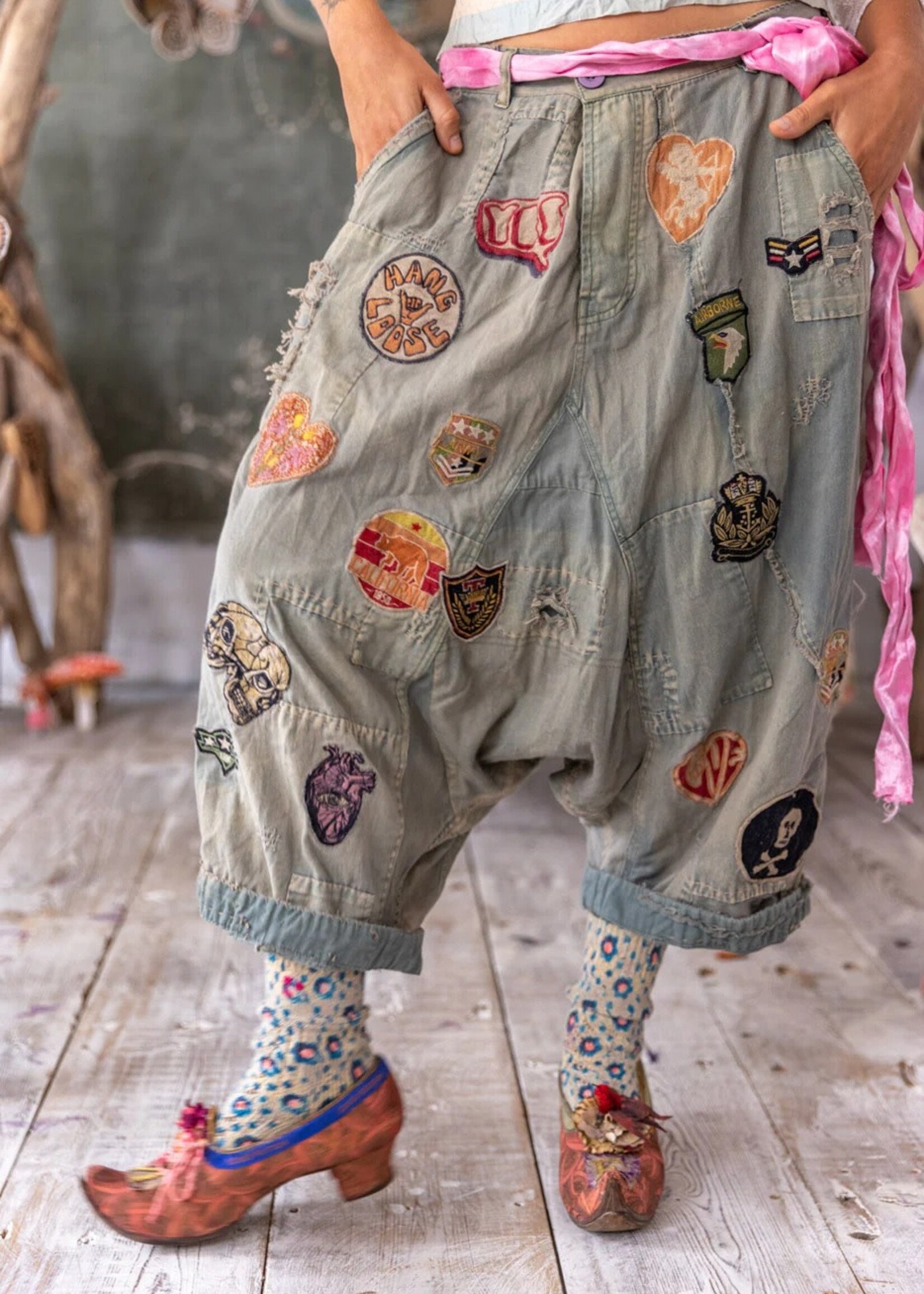 Magnolia Pearl Embroidered Patch Joni Trousers Pants 772 Peace One Size