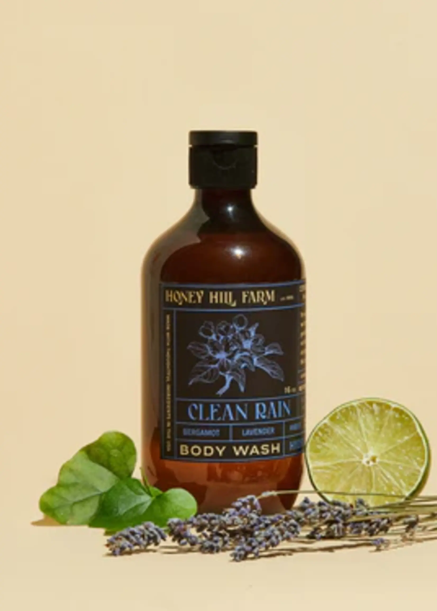 Honey Hills Farm Clean Rain Body Wash 16 Oz