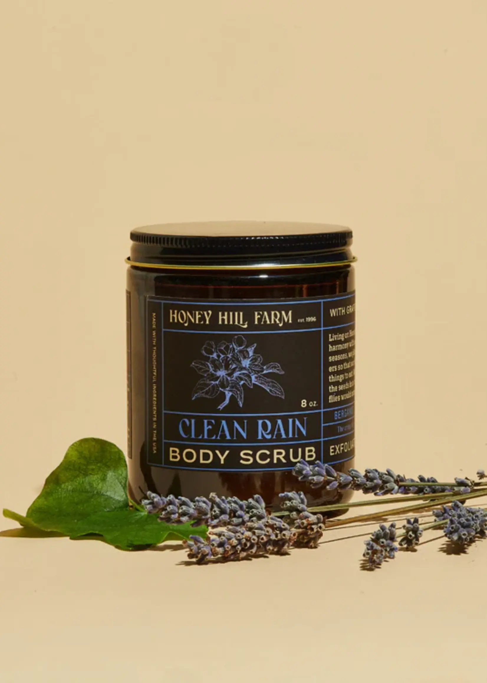 Honey Hills Farm Clean Rain Body Scrub 8 oz