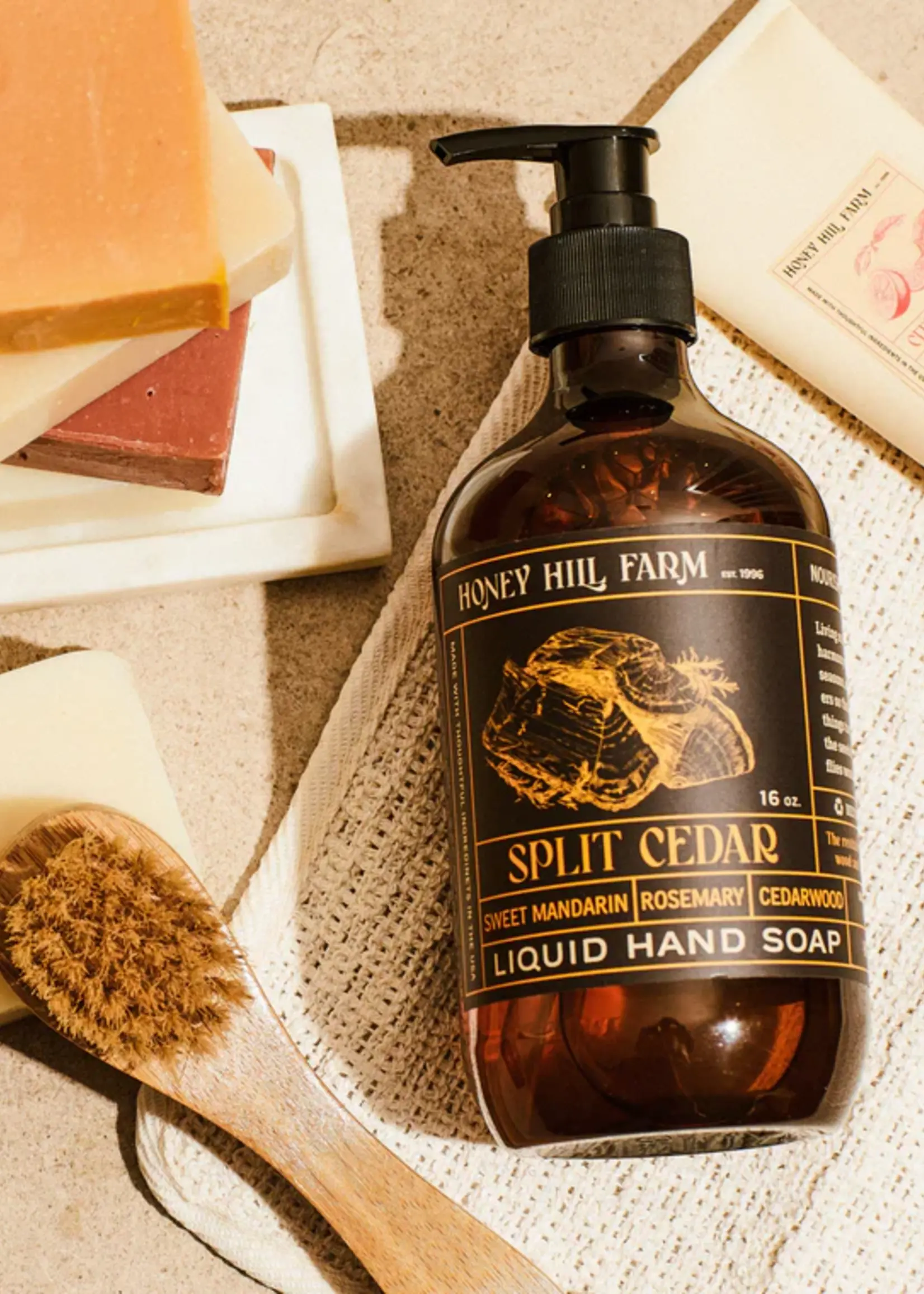 Honey Hills Farm Split Cedar Liquid Hand Soap 16 oz