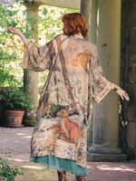 Market of Stars Lovelight Long Duster Bamboo Kimono Robe Deer Swallow