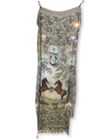 Market of Stars Born to Run Bamboo Scarf Wild Horse & Floral
