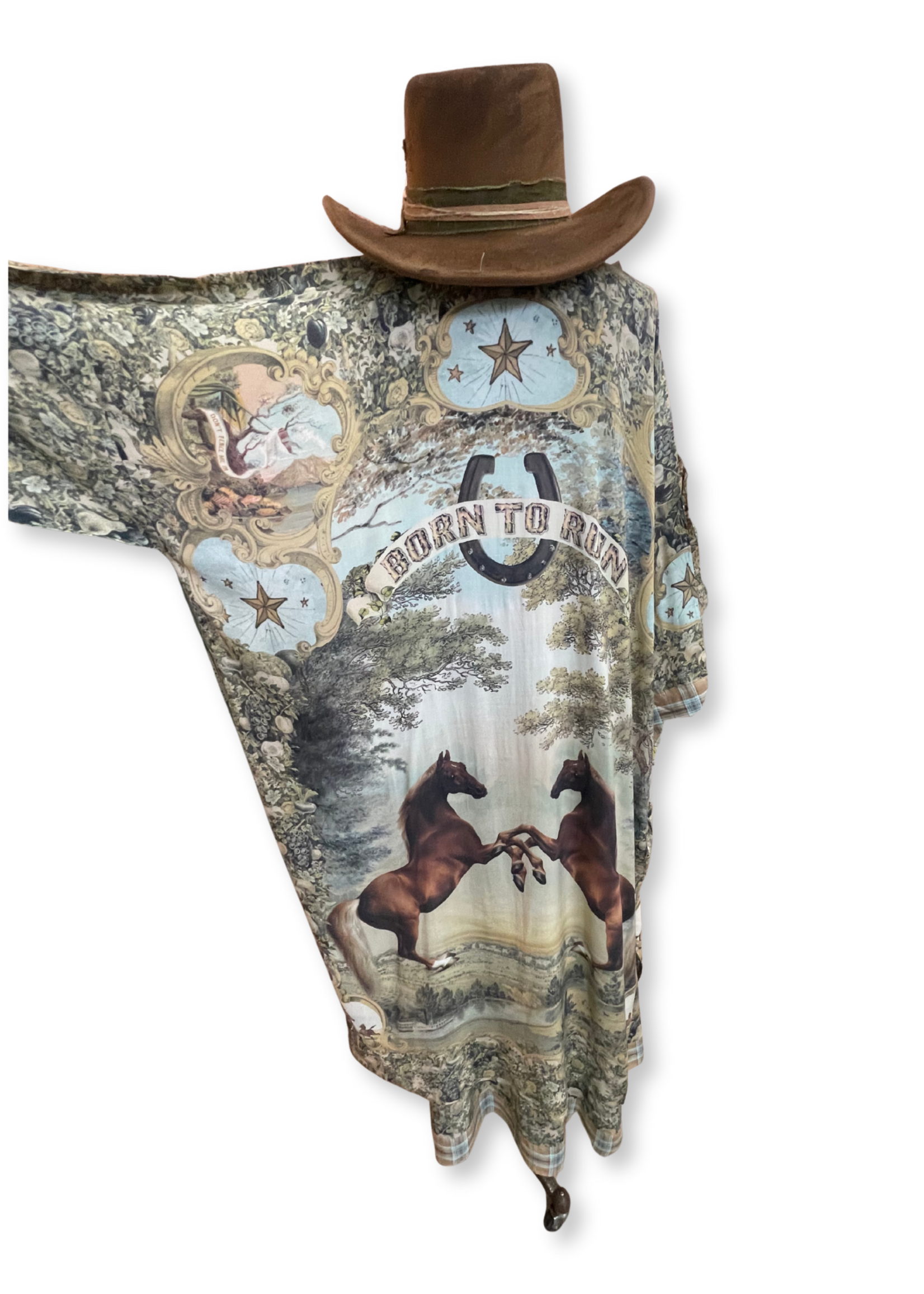 Market of Stars Born to Run Boheme Long Duster Bamboo Kimono Robe