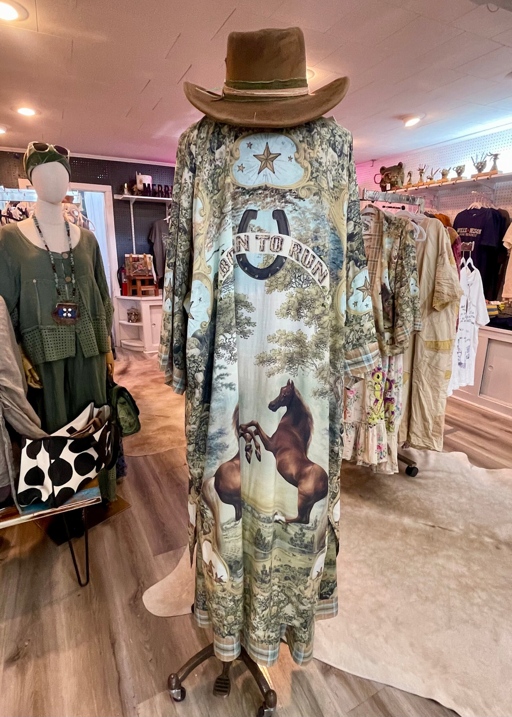 Market of Stars Born to Run Boheme Long Duster Bamboo Kimono Robe