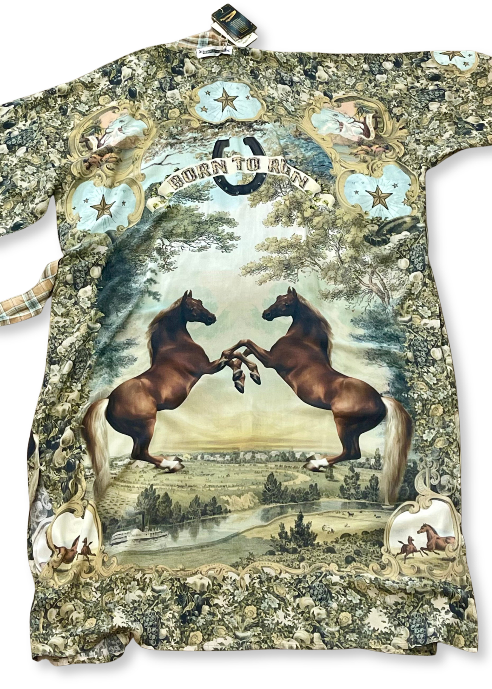 Market of Stars Born to Run Boheme Long Duster Bamboo Kimono Robe