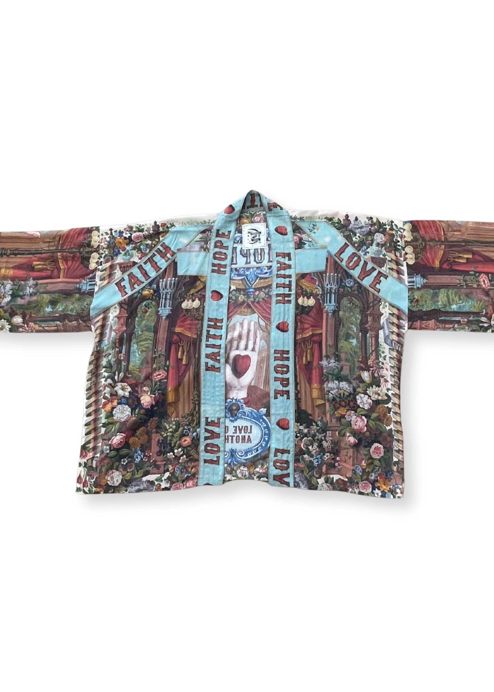Market of Stars Love Language Pixie Cropped Bamboo Kimono Cardigan