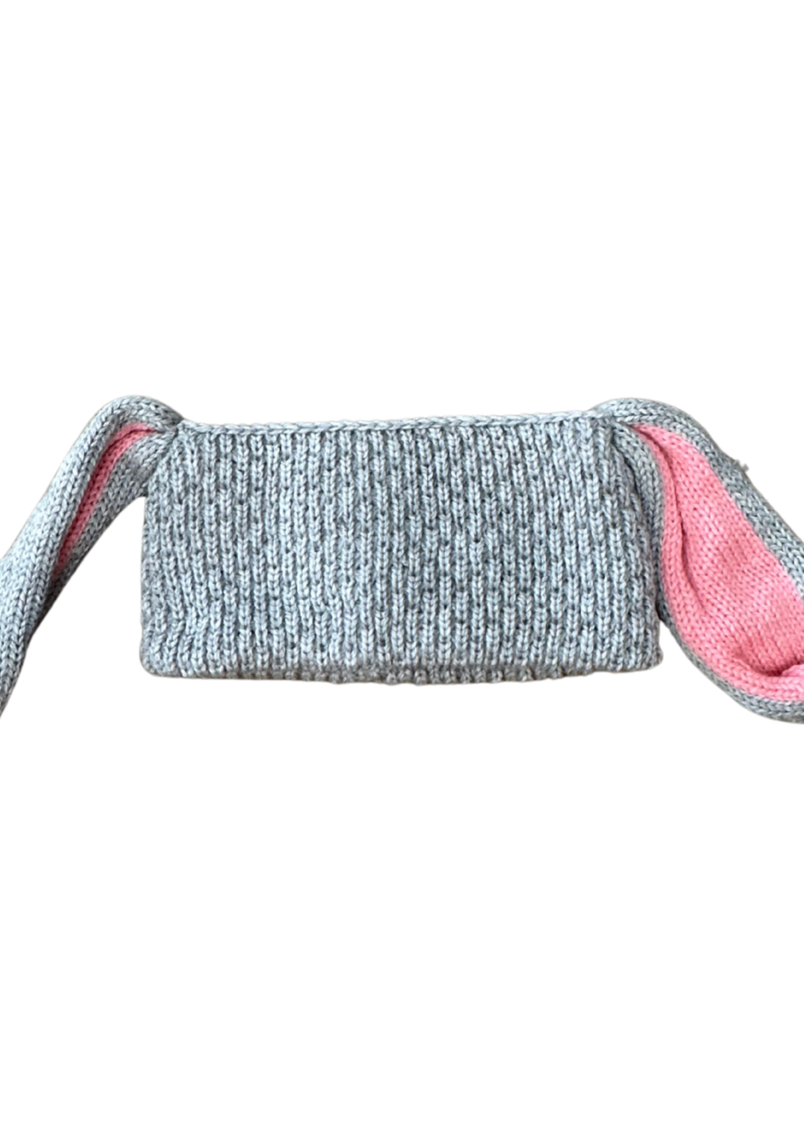 Peruvian Trading Company Bunny Headband Grey Hand Knit
